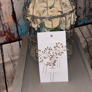 Galina Signature Crystal and Gold Leaf Hair Accessory 3 hairpins formal, prom